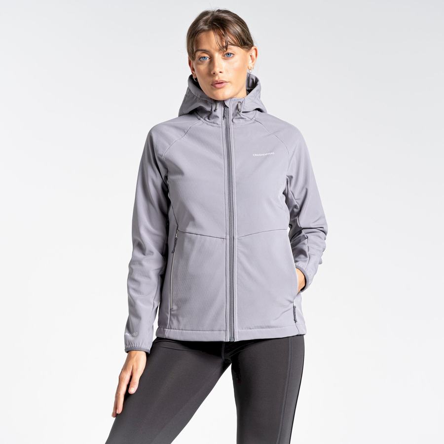 Vestes Craghoppers Kalti Weatherproof Encapuchonné Grise Femme | VWU-1307559