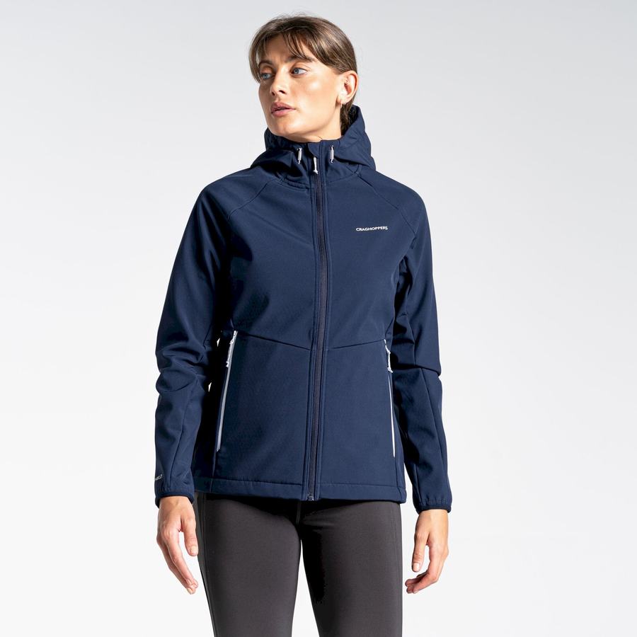 Vestes Craghoppers Kalti Weatherproof Encapuchonné Bleu Bleu Marine Grise Femme | IXG-8848806