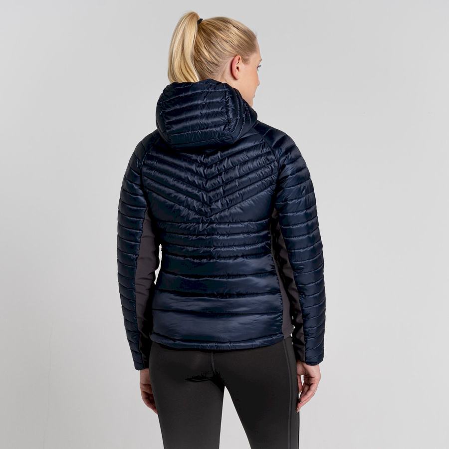 Vestes Craghoppers ExpoLite Insulated Encapuchonné Bleu Bleu Marine Femme | FAO-9140772