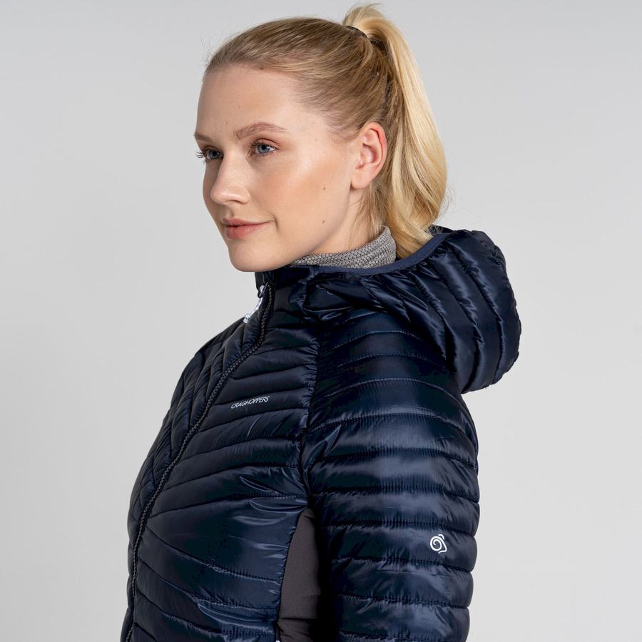 Vestes Craghoppers ExpoLite Insulated Encapuchonné Bleu Bleu Marine Femme | FAO-9140772