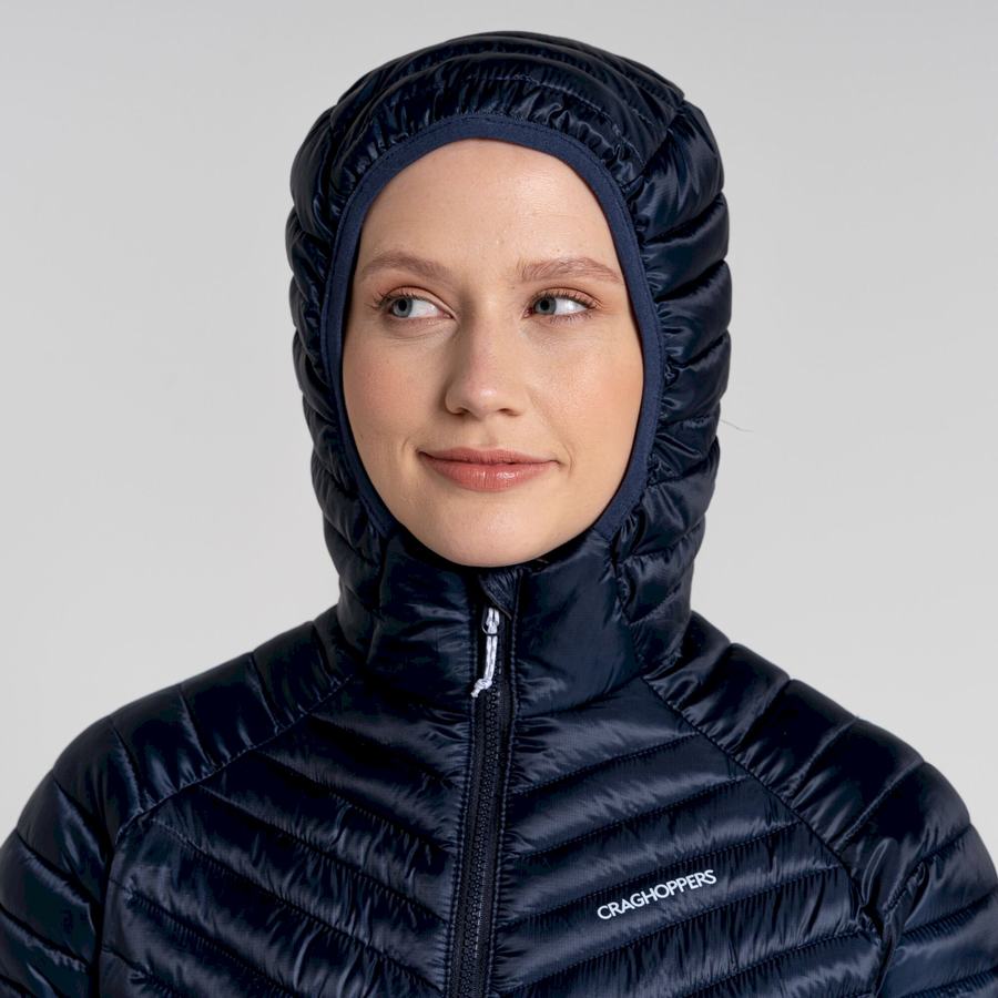 Vestes Craghoppers ExpoLite Insulated Encapuchonné Bleu Bleu Marine Femme | FAO-9140772