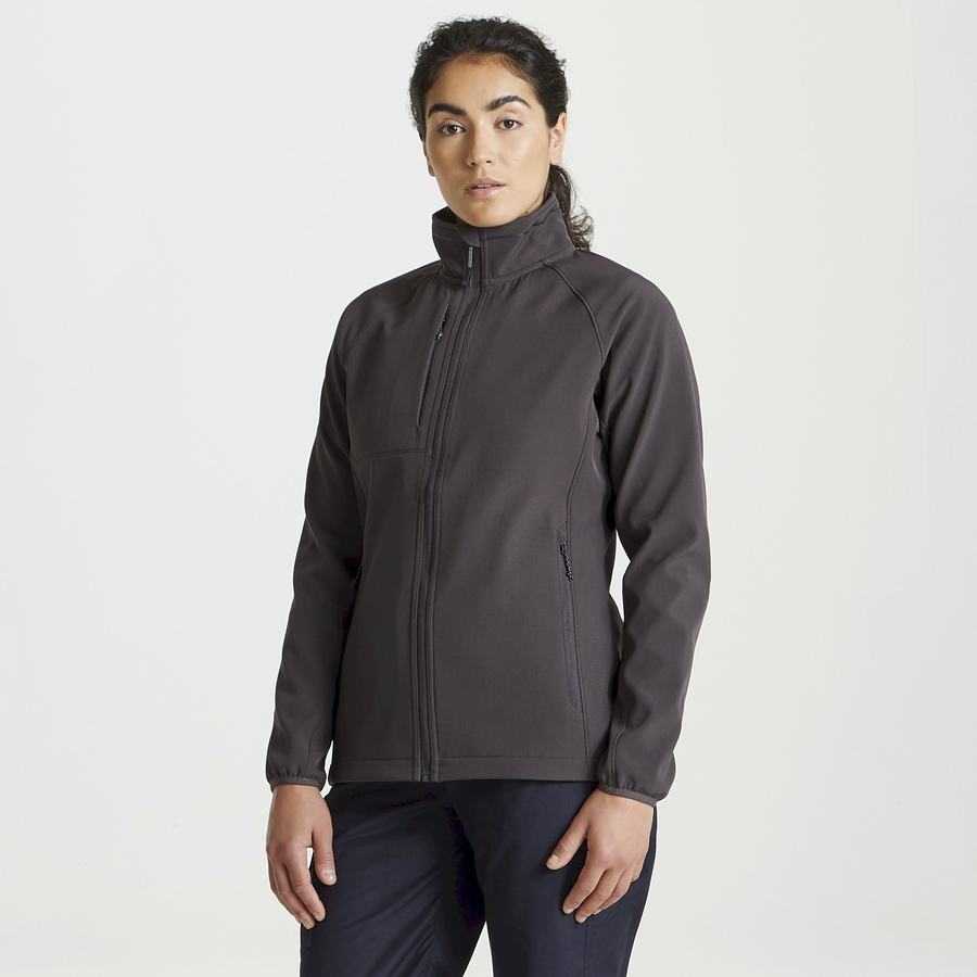 Vestes Craghoppers Expert Basecamp Softshell Grise Foncé Femme | TAW-6272275