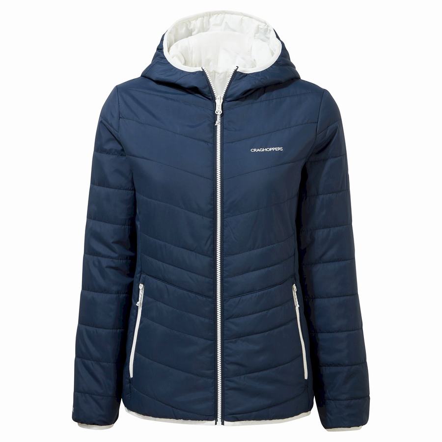 Vestes Craghoppers Compresslite VI Encapuchonné Bleu Bleu Marine Femme | COU-7755849