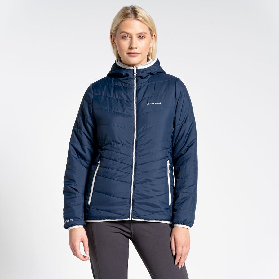 Vestes Craghoppers Compresslite VI Encapuchonné Bleu Bleu Marine Femme | COU-7755849