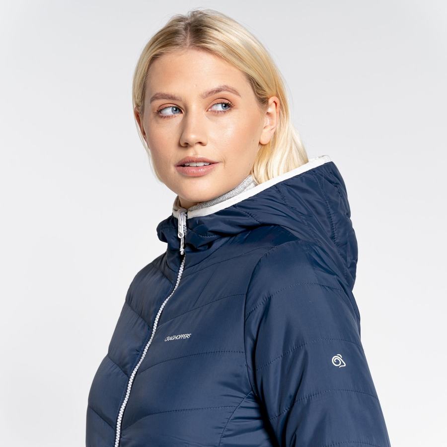 Vestes Craghoppers Compresslite VI Encapuchonné Bleu Bleu Marine Femme | COU-7755849