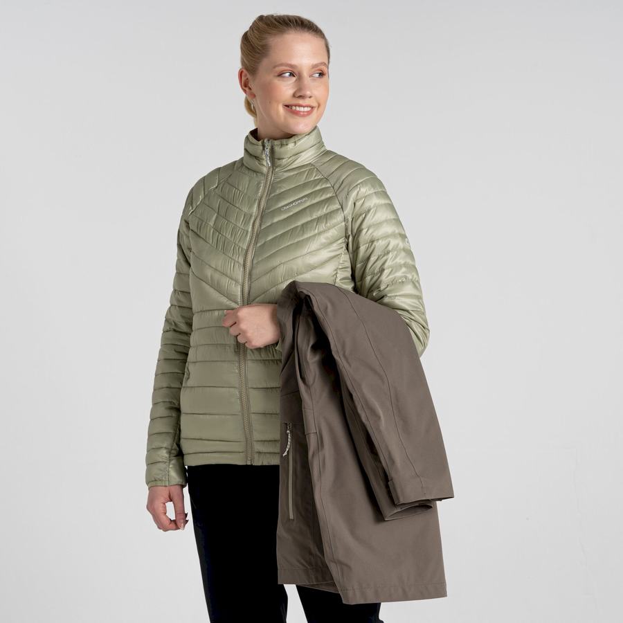 Vestes Craghoppers Caldbeck Pro 3 in 1 Vert Olive Femme | NXA-9131249