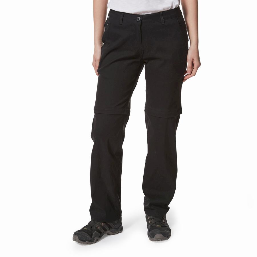 Pantalons Craghoppers Kiwi Pro II Noir Femme | LWG-6856347