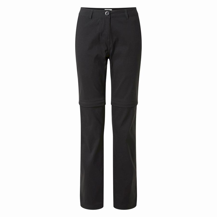 Pantalons Craghoppers Kiwi Pro II Noir Femme | LWG-6856347