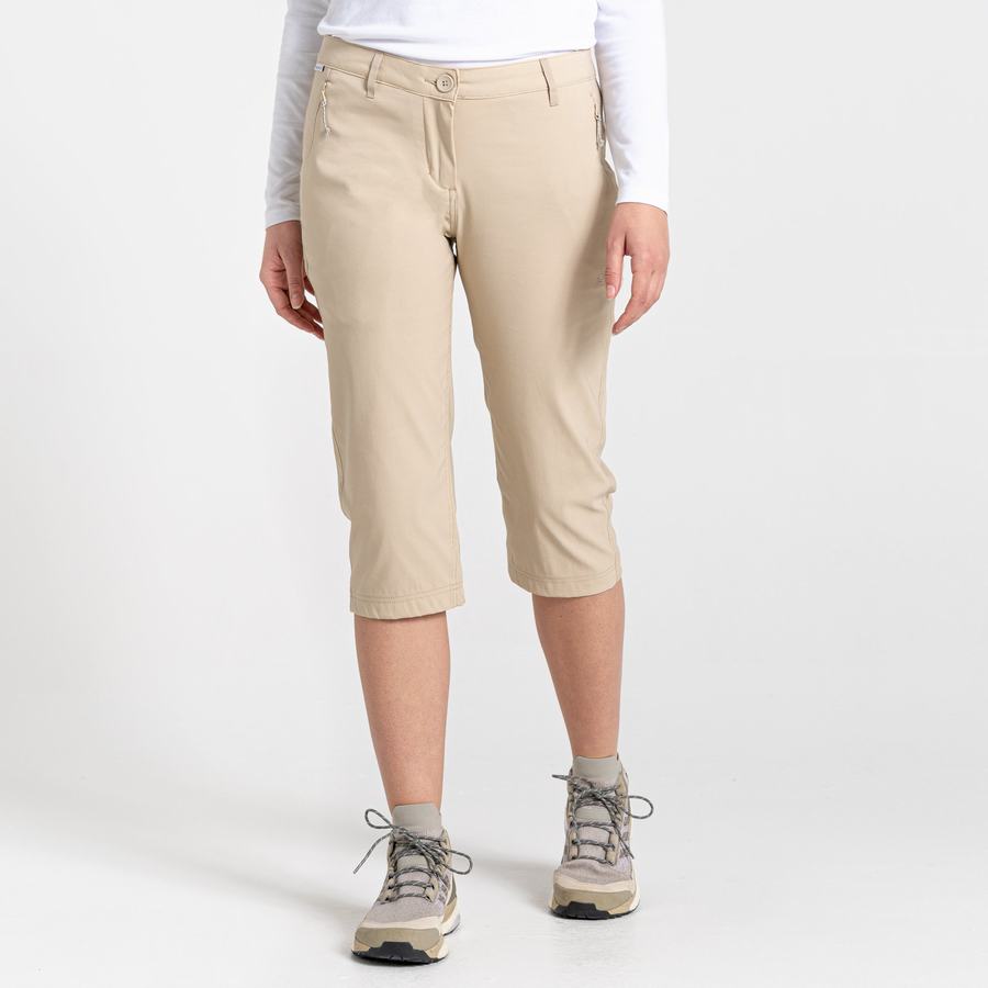 Pantalons Craghoppers Kiwi Pro II Crop Marron Femme | OBI-5923503