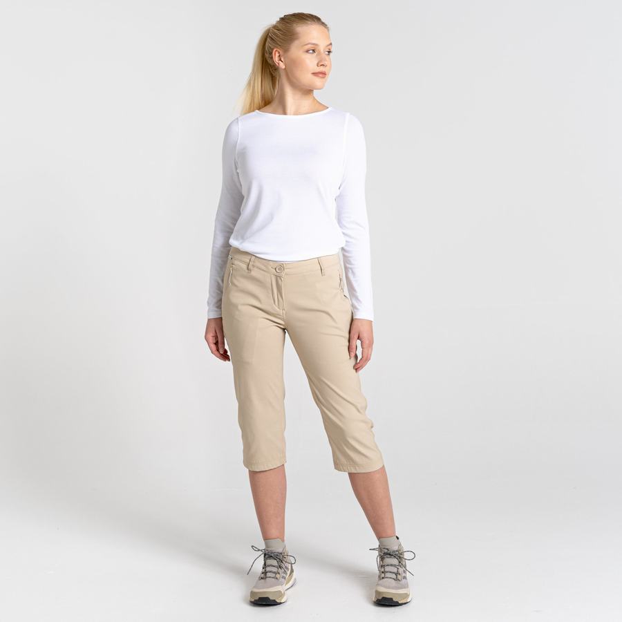 Pantalons Craghoppers Kiwi Pro II Crop Marron Femme | OBI-5923503