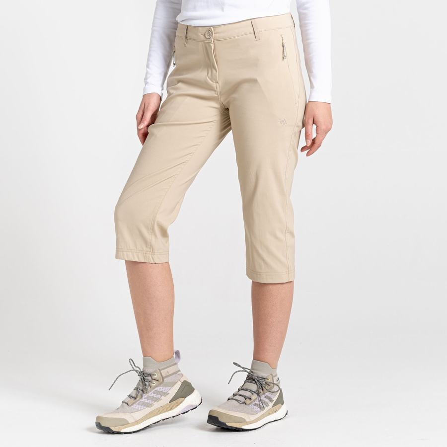 Pantalons Craghoppers Kiwi Pro II Crop Marron Femme | OBI-5923503