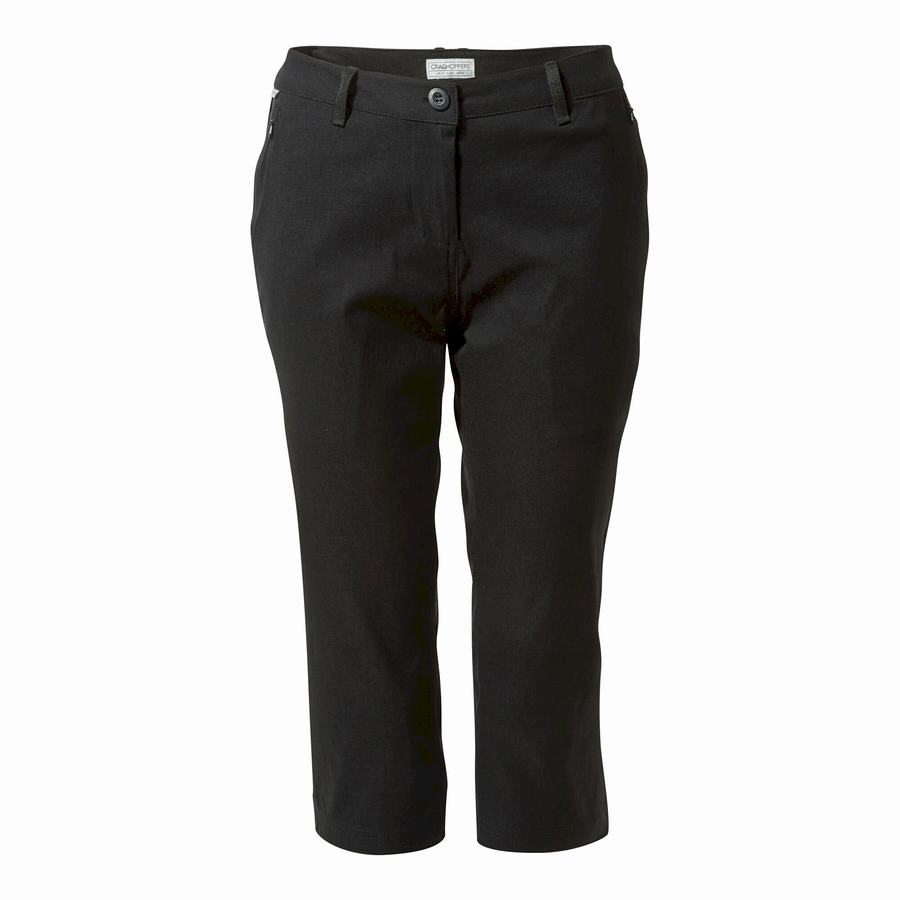 Pantalons Craghoppers Kiwi Pro II Crop Noir Femme | PKH-7717297