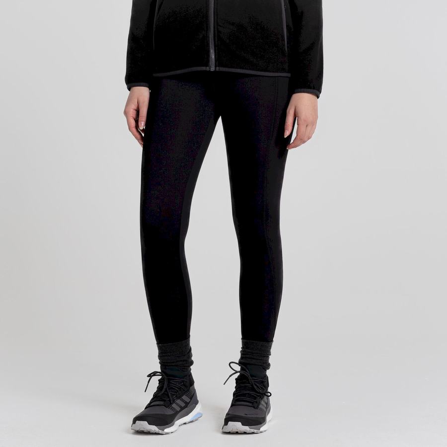 Leggings Craghoppers Kiwi Thermal Noir Femme | TGK-3340583