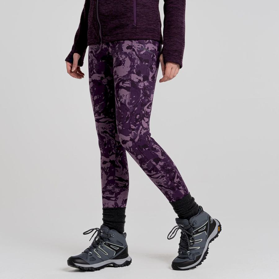 Leggings Craghoppers Kiwi Thermal Violette Femme | VGZ-0523881