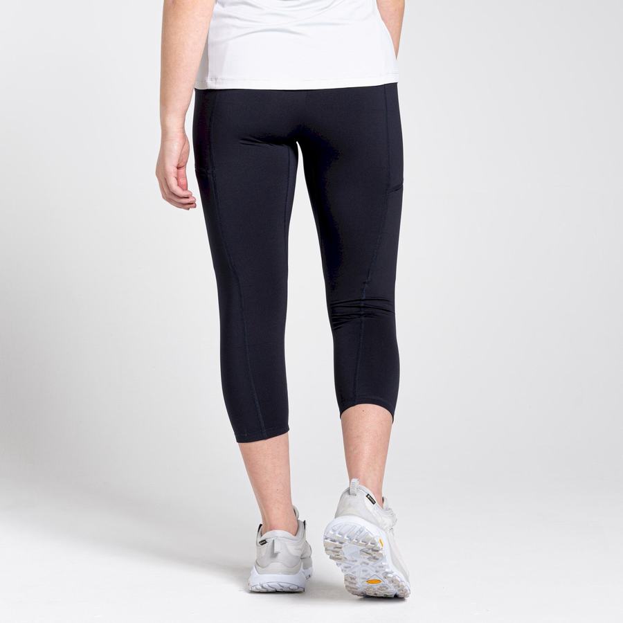 Leggings Craghoppers Dynamic Cropped Bleu Marine Femme | HLK-3162296