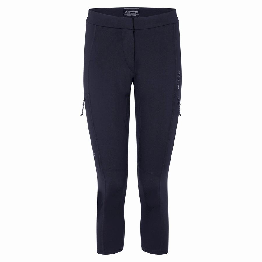 Leggings Craghoppers Dynamic Cropped Bleu Marine Femme | HLK-3162296