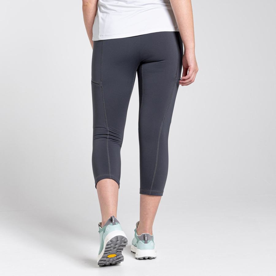 Leggings Craghoppers Dynamic Cropped Grise Foncé Femme | ELT-2576732