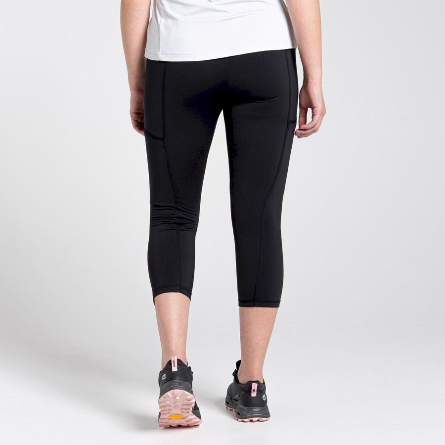 Leggings Craghoppers Dynamic Cropped Noir Femme | TUK-1038851