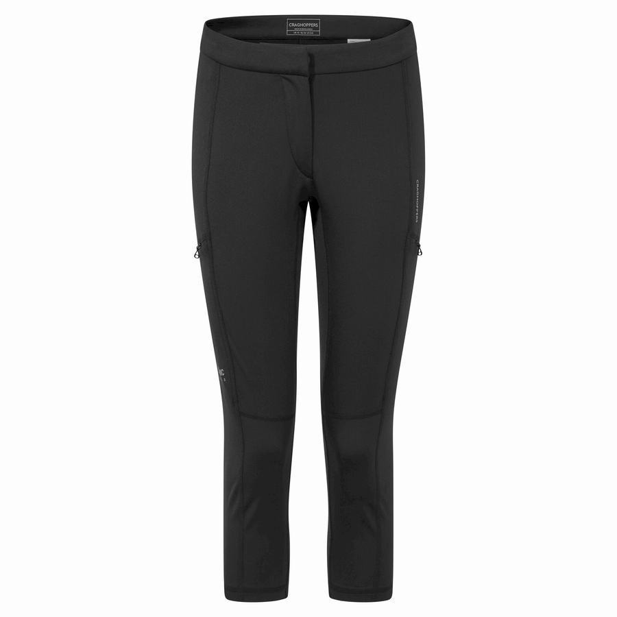 Leggings Craghoppers Dynamic Cropped Noir Femme | TUK-1038851