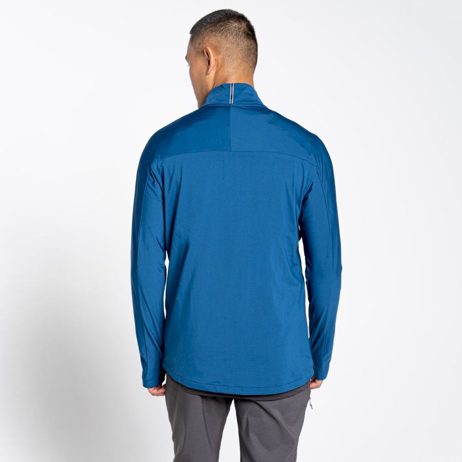 T Shirts Craghoppers NosiLife Valens Half Zip Bleu Marine Bleu Homme | YTC-4826662