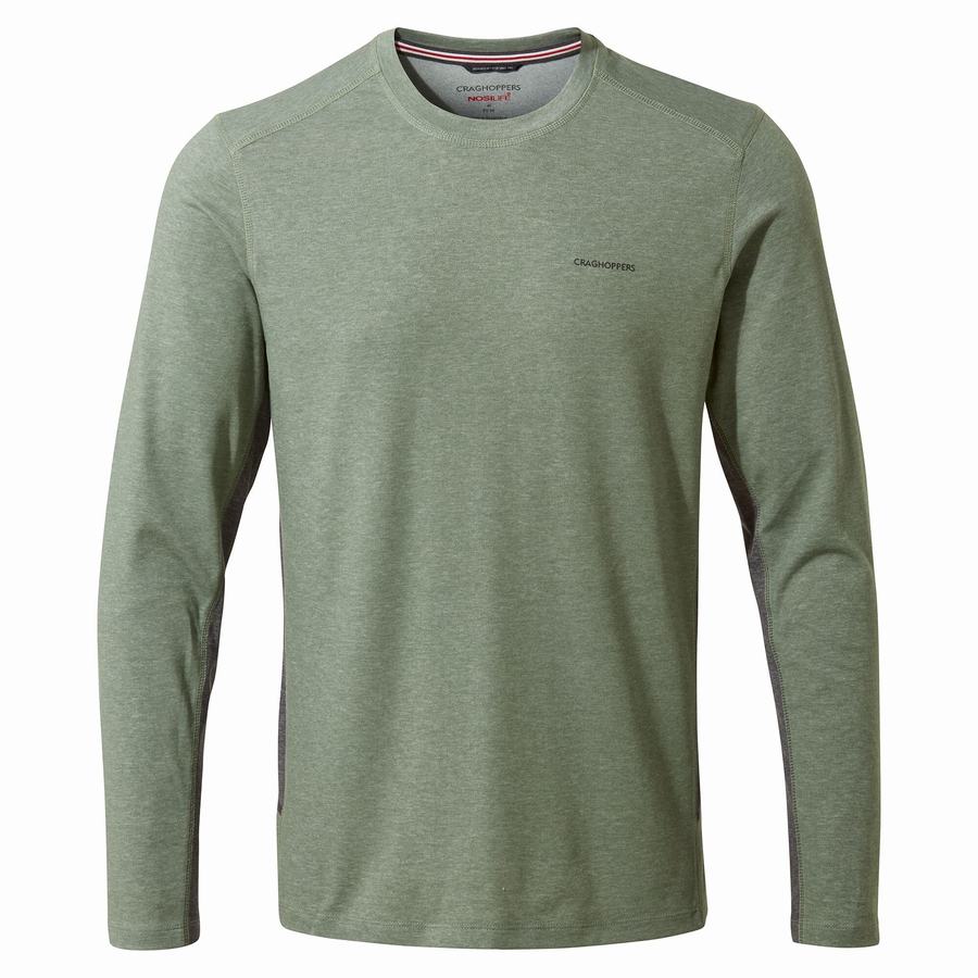 T Shirts Craghoppers NosiLife Talen Long Sleeved Vert Olive Homme | LYG-9275281