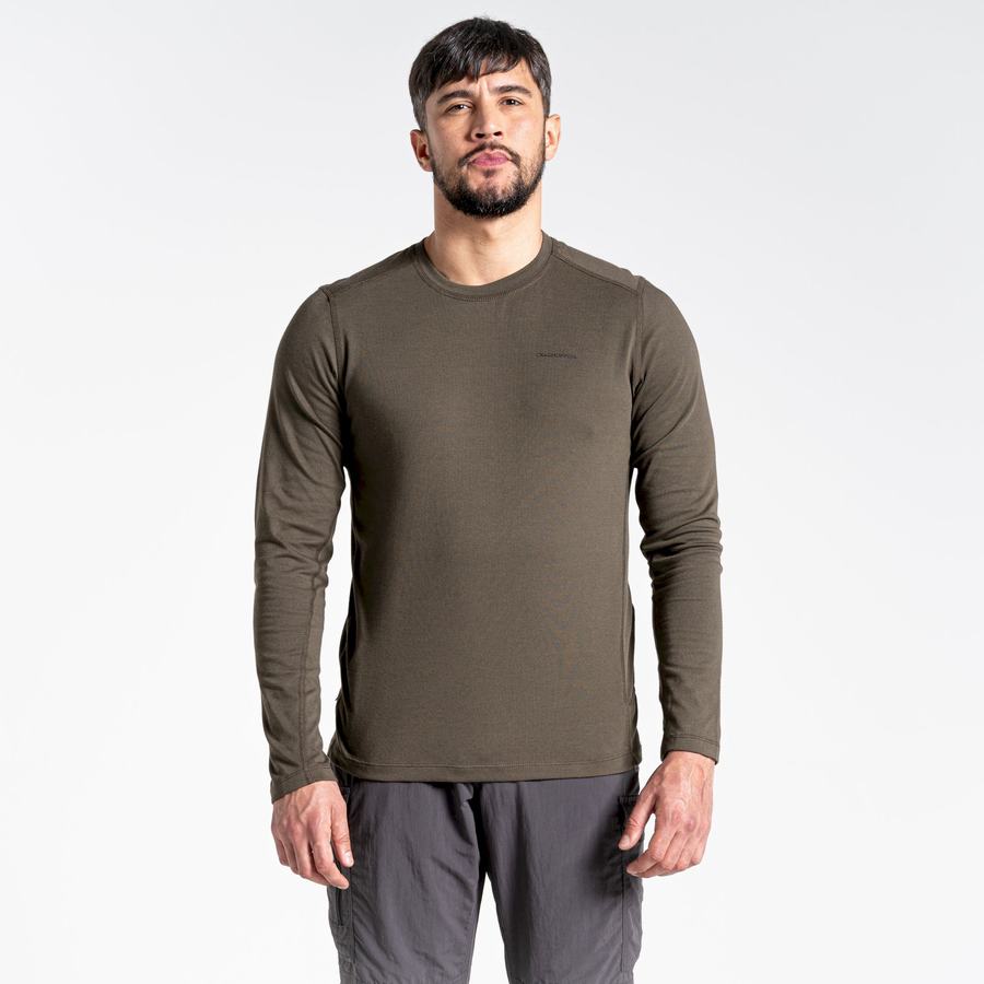 T Shirts Craghoppers NosiLife Talen Long Sleeved Vert Homme | SCN-6170042