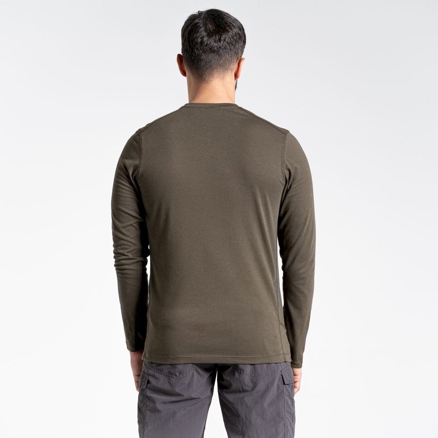 T Shirts Craghoppers NosiLife Talen Long Sleeved Vert Homme | SCN-6170042