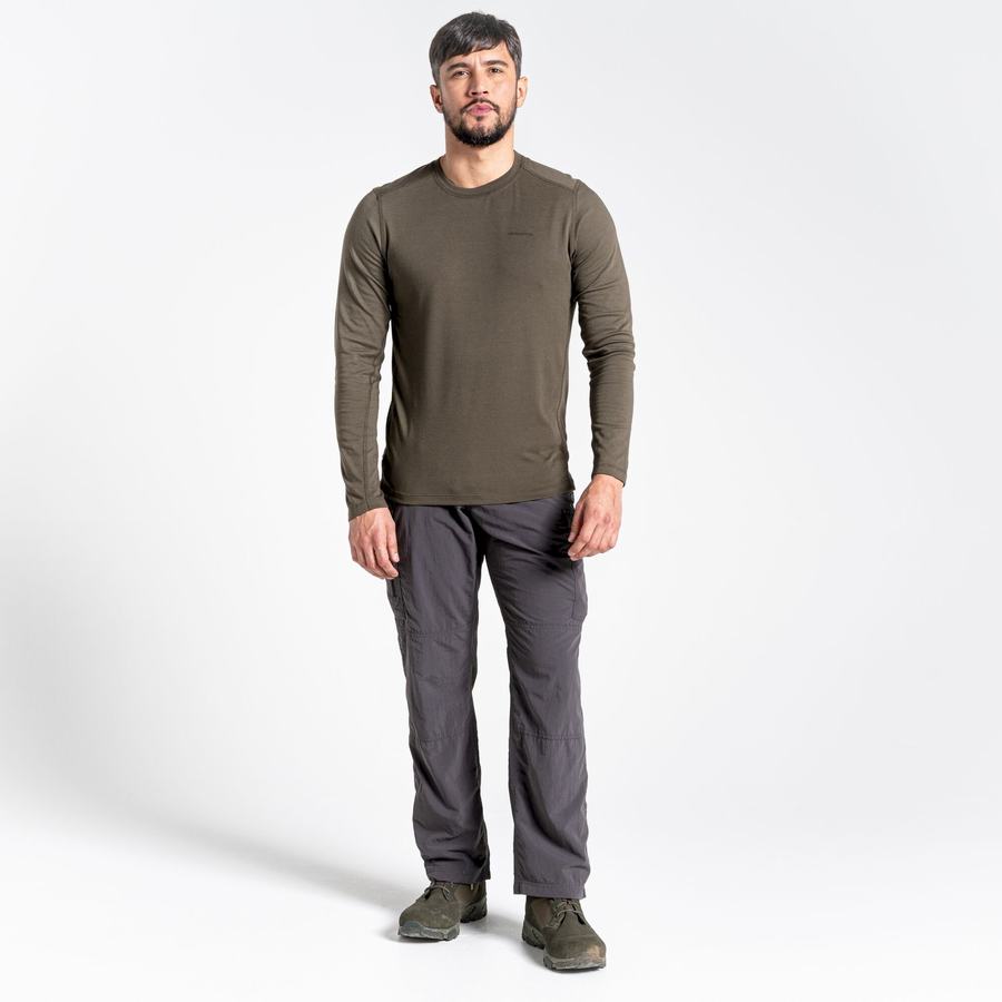 T Shirts Craghoppers NosiLife Talen Long Sleeved Vert Homme | SCN-6170042