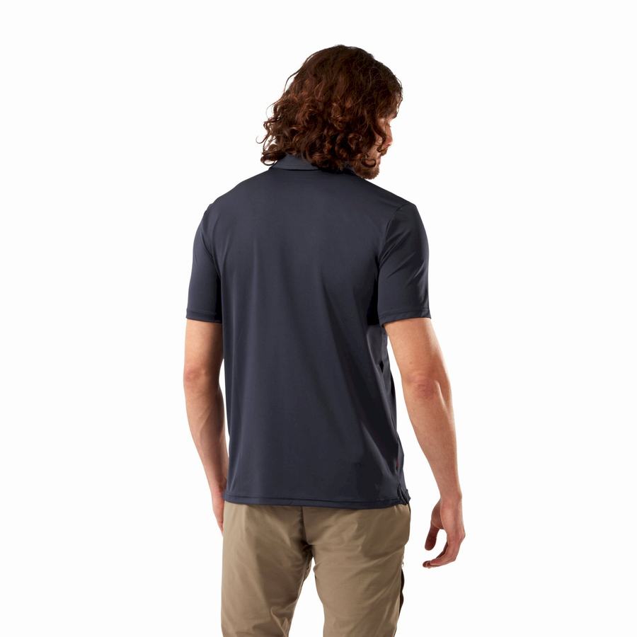 T Shirts Craghoppers NosiLife Pro Corta Sleeved Polo Bleu Bleu Marine Homme | CQP-5634648