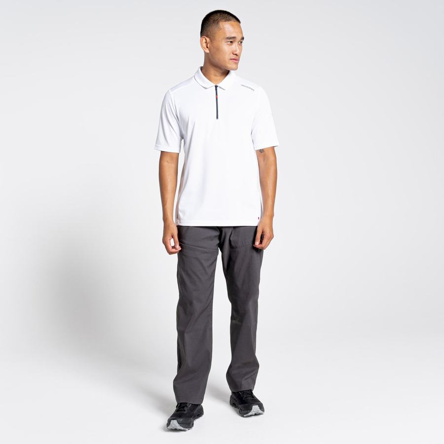 T Shirts Craghoppers NosiLife Pro Active Corta Sleeved Polo Blanche Homme | WOE-8253518