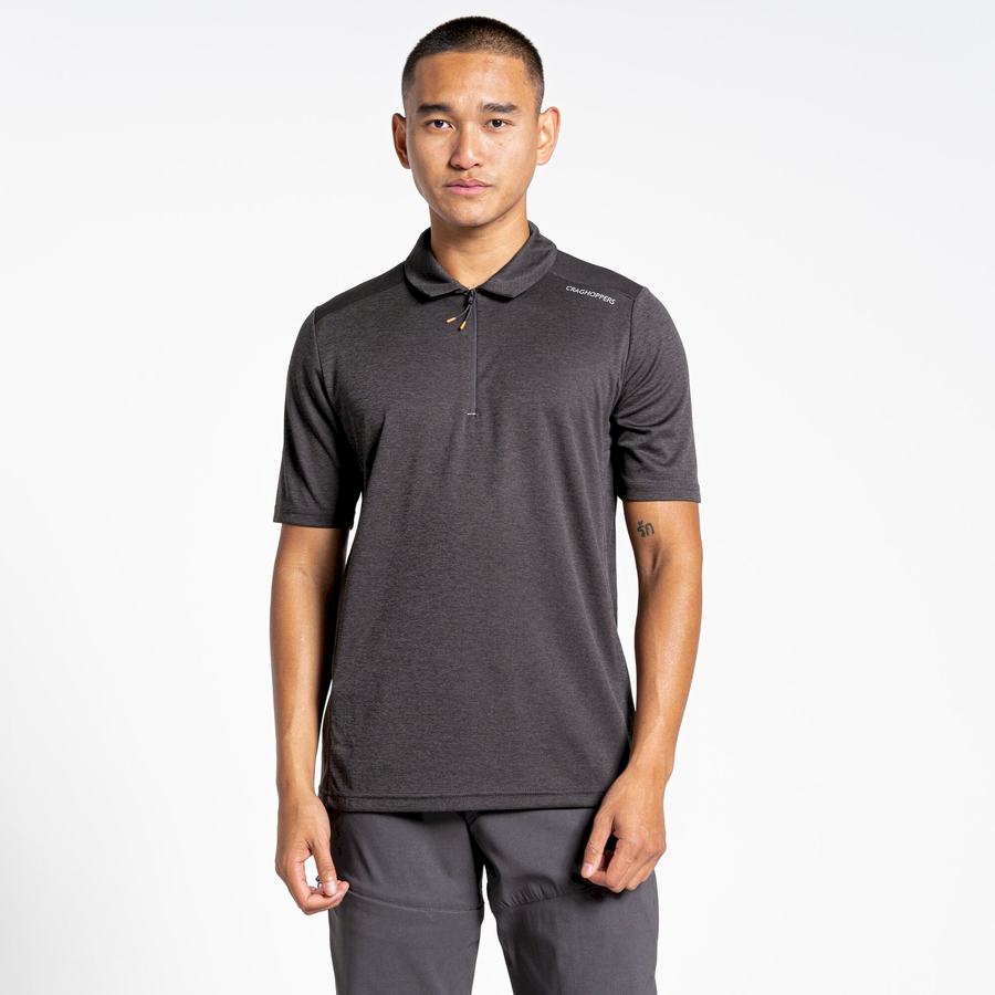 T Shirts Craghoppers NosiLife Pro Active Corta Sleeved Polo Noir Homme | GTC-2147910