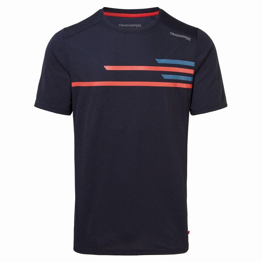 T Shirts Craghoppers NosiLife Pro Active Corta Sleeved Bleu Bleu Marine Homme | BPJ-3745380