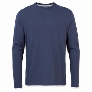 T Shirts Craghoppers Nosibotanical Coulter Long Sleeved Bleu Bleu Marine Homme | BHL-1877543