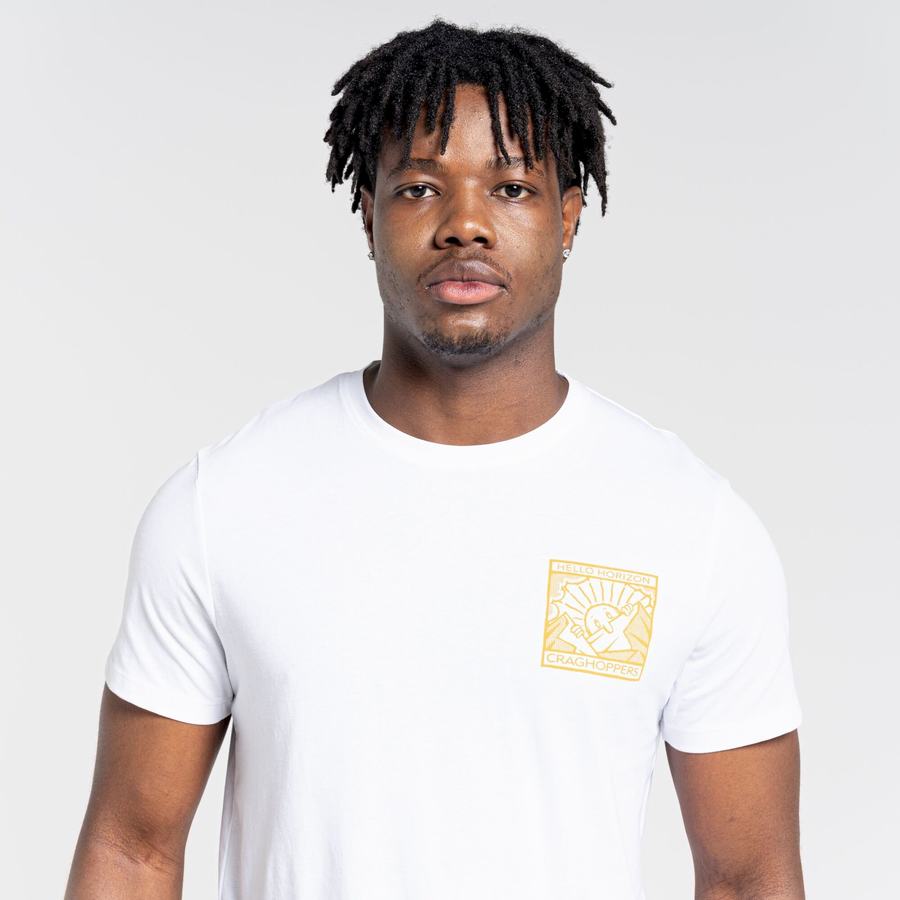 T Shirts Craghoppers Lugo Corta Sleeved Blanche Homme | CNR-8798902