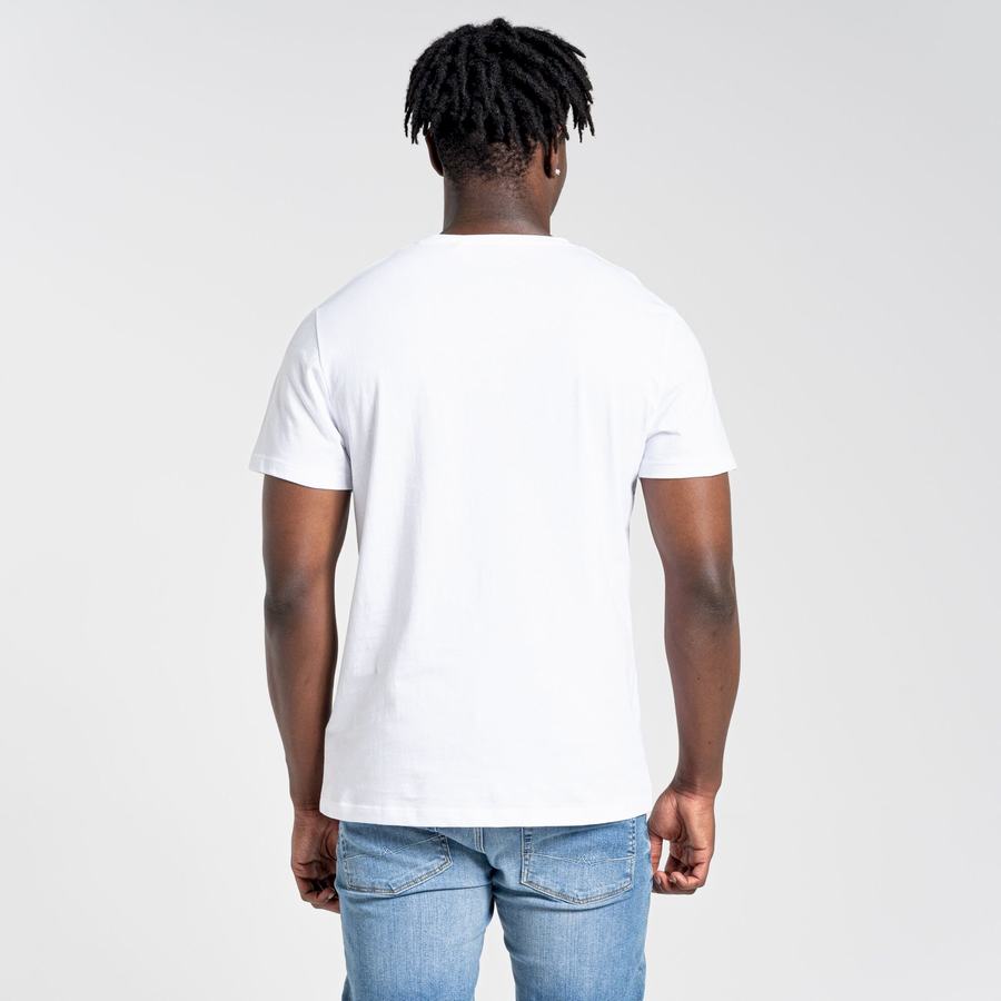 T Shirts Craghoppers Lugo Corta Sleeved Blanche Homme | FEG-7418102