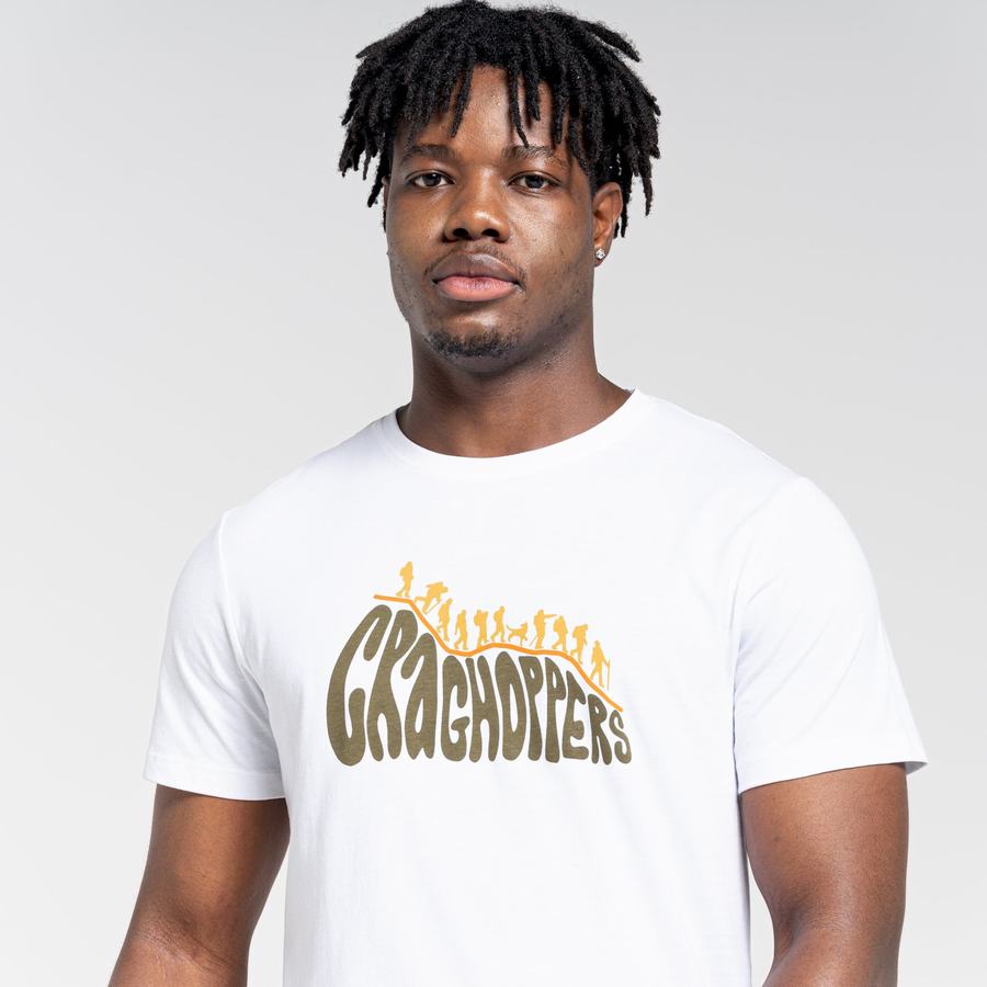 T Shirts Craghoppers Lugo Corta Sleeved Blanche Homme | FEG-7418102