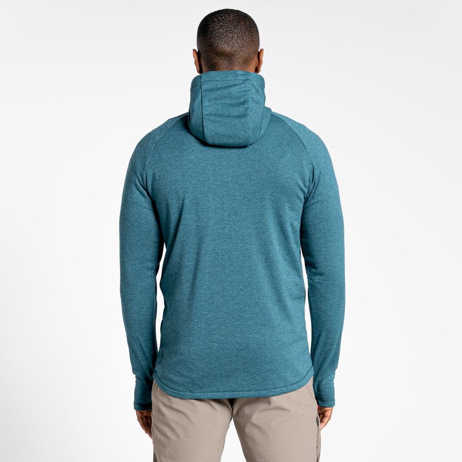 T Shirts Craghoppers Dynamic Encapuchonné Half Zip Top Vert Homme | YJG-9720142