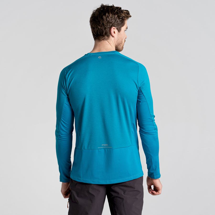 T Shirts Craghoppers Dynamic Pro Long Sleeved Bleu Homme | ZIH-8705754