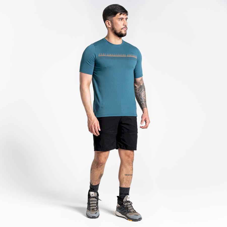 T Shirts Craghoppers Dynamic Corta Sleeved Vert Homme | ZFI-6221174