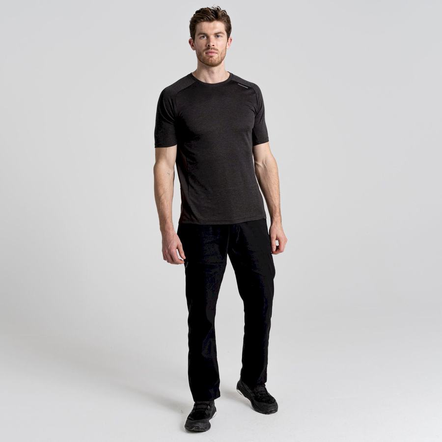 T Shirts Craghoppers Dynamic Pro Corta Sleeved Noir Homme | RYV-3083044