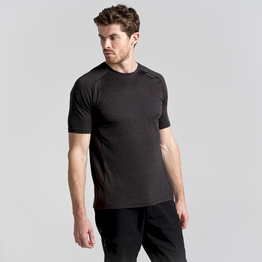 T Shirts Craghoppers Dynamic Pro Corta Sleeved Noir Homme | RYV-3083044