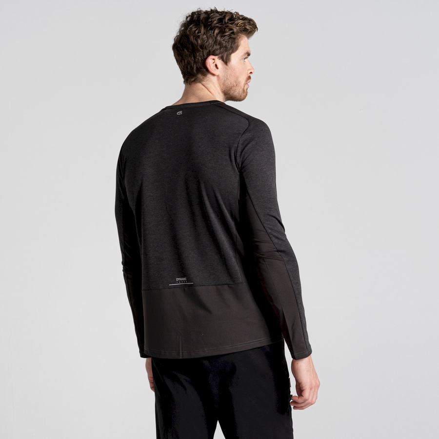 T Shirts Craghoppers Dynamic Pro Long Sleeved Noir Homme | ZHV-4946804