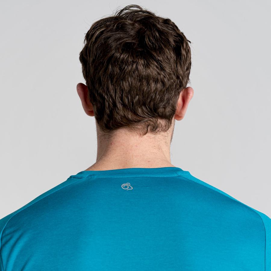 T Shirts Craghoppers Dynamic Pro Long Sleeved Bleu Homme | ZIH-8705754