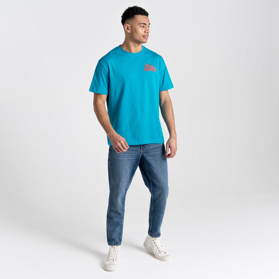 T Shirts Craghoppers Crosby Corta Sleeved Bleu Homme | ISW-7573384