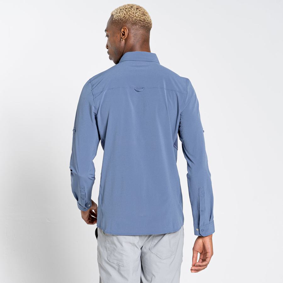 Chemises Craghoppers NosiLife Pro IV Long Sleeved Bleu Homme | GUZ-2192239