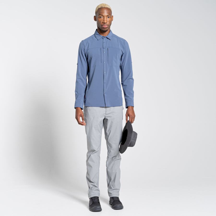 Chemises Craghoppers NosiLife Pro IV Long Sleeved Bleu Homme | GUZ-2192239