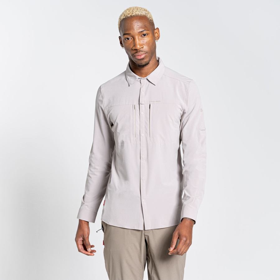 Chemises Craghoppers NosiLife Pro IV Long Sleeved Blanche Homme | BHB-4235942