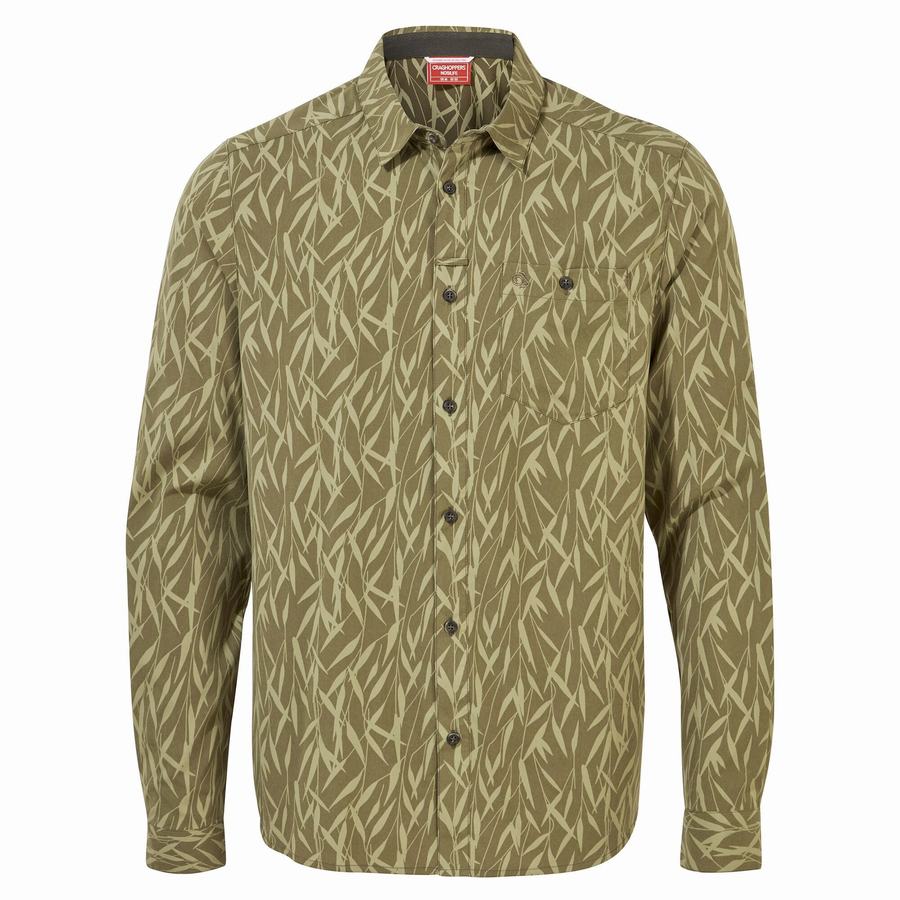 Chemises Craghoppers NosiLife Pinyon Long Sleeved Vert Homme | ADG-4174719