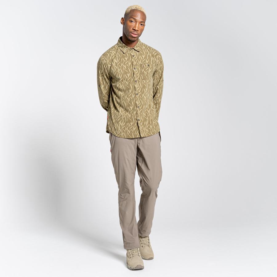 Chemises Craghoppers NosiLife Pinyon Long Sleeved Vert Homme | ADG-4174719