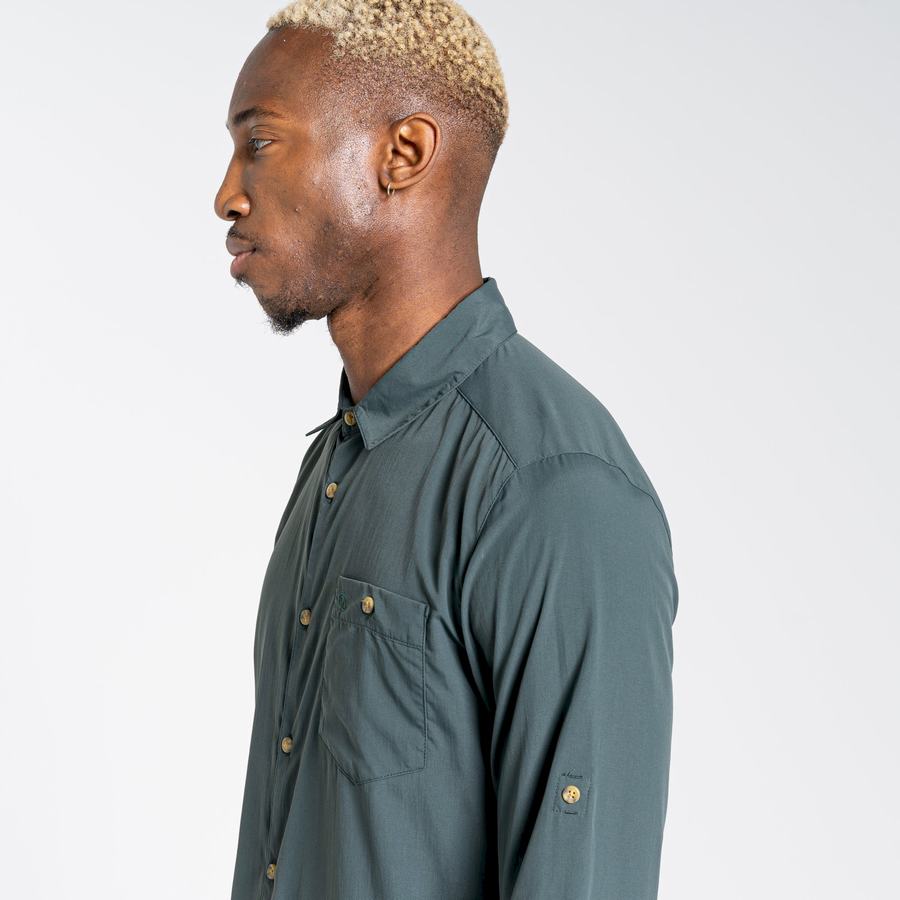 Chemises Craghoppers NosiLife Nuoro Long Sleeved Vert Homme | EAL-8511218